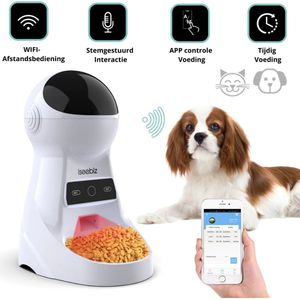 Automatische Kattenvoerbak – Voerbak Kat Met Voice Remind – Met App – Met Sensor – Tot 4 Verschillende Porties