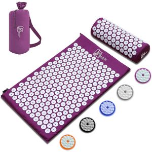 Acupressuurmat voor Massage en Pijnverlichting - Ontspan je Nek, Rug en Voeten met Stekelmat voor Meditatie