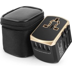 Reisadapter internationale stekker met 4 USB-adapter voor Frankrijk - Universeel - VS EU China - 224+ landen