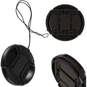 New Age Devi - Universele 55mm Lens Cap | Geschikt voor Nikon, Sony en Canon camera's | Inclusief handig koord | Een must-have voor elke fotograaf!