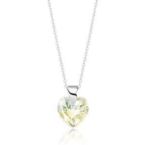 Montebello Ketting Aella HZ79 - Swarovski® Hart - 925 Zilver Gerhod. - Ø10mm - 40cm