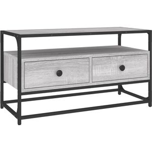 VidaXL Tv-meubel 80x35x45 cm Bewerkt Hout Grijs Sonoma Eikenkleurig