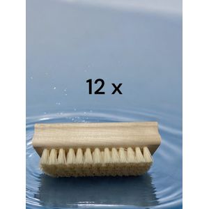 HL – Set 12 Stuks – Nagelborstel – Nagelborstels – Hout – 95x38 mm