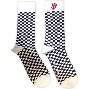 The Rolling Stones - Check Sokken - Wit/Zwart
