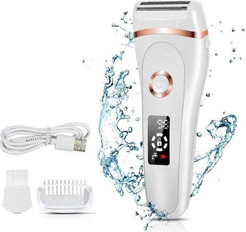 Rock&Rose 3 in 1 Ladyshave - Voor Gladde Benen en Gevoelige Huid - Scheerapparaat Vrouw - Draadloos
