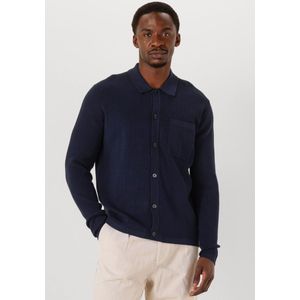 Anerkjendt - Aksvend Needle Rib Knit Cardigan - Donkerblauw - Vest