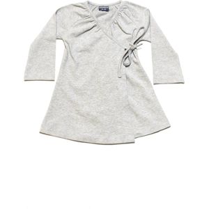Silky Label jurkje stunning grey - lange mouw - maat 74/80 - grijs - Black Friday
