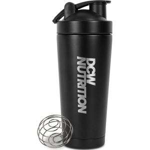 DCW Nutrition - 750ML Shake Beker - RVS Drinkfles - Stainless steel - Zwart