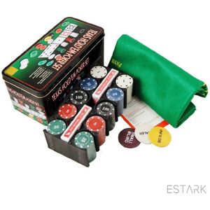 ESTARK® Pokerset 200 chips - pokerset - pokersets - pokerchips - originele pokerset - professional poker chips - poker chips - poker kaarten - poker spel - pokeren - Pokerspel