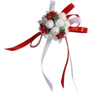 Pols Bloem 1 Pc Mooie Corsage Lint voor Bruidsmeisje Prom Bruiloft Party Decoraties - toegevoegd .
