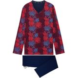 HOM - Bouquet - Lange Pyjama - Donkerbordeaux - 100% Katoen