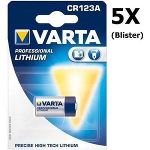 5 Stuks - Varta Professional CR123A 6205 LITHIUM 1600mAh