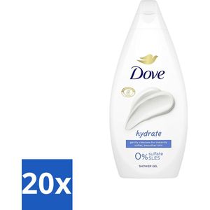Dove Hydrate - Douchegel - Sulfaatvrij - 250 ml - Bulkverpakking - 20 stuks
