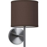 Home Sweet Home wandlamp Bling - wandlamp Mati inclusief lampenkap - lampenkap 16/16/15cm - geschikt voor E27 LED lamp - chocolade