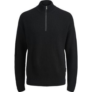 Jack & Jones - JJKAITO KNIT HALF ZIP BF - Schipperstrui - Zwart