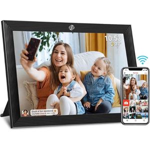 Equivera Digitale Fotolijst - Fotokader - Touchscreen - Uploaden via App - 32 GB Geheugen - WiFi - 10,1 Inch HD