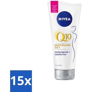 NIVEA - Anti-Cellulitis Gel - Q10 5-in-1 Verstevigend - Vermindert cellulitis - Met Lotusextract - 200 ml - Bulkverpakking - 15 stuks