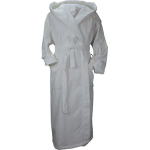 ARTG Robezz - DeLuxe - Velours Badjas met Capuchon - Wit - True White - Maat XS