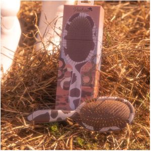 FRAMAR - Ontwarrende Haarborstel - Koeienprint - Natte Haarborstel voor Vrouwen - Anti-Klit Stylingborstel