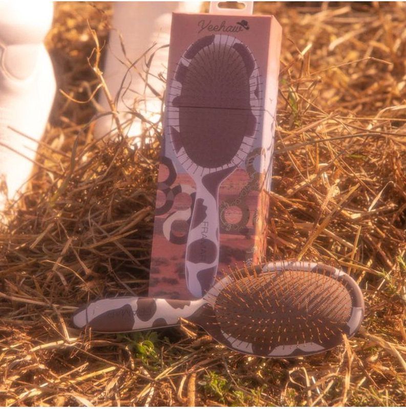 FRAMAR - Ontwarrende Haarborstel - Koeienprint - Natte Haarborstel voor Vrouwen - Anti-Klit Stylingborstel