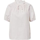 s.Oliver - Blouseshirt - Oudroze / Offwhite - Losse Pasvorm - Kwartmouw
