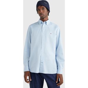 Tommy Hilfiger - Heren Overhemden Core Flex Poplin - Blauw - Maat XL