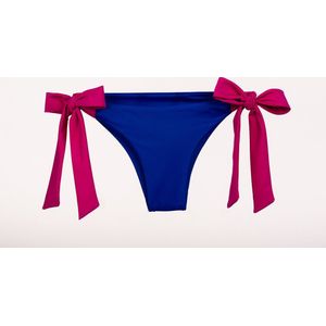 SugarChic Bow Bikini Broekje - Roze/Blauw - S - Prothese vriendelijke Bikini