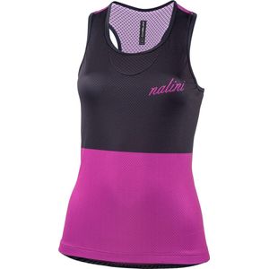 Nalini Dames Fietsshirt mouwloos - wielrenshirt Zwart Fucsia - NEW TANK TOP LADY Black/Fuxia - XS