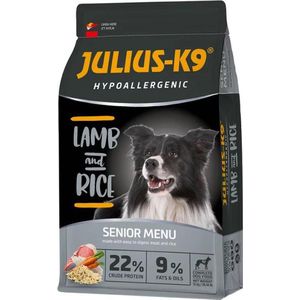 Julius-K9 - Lamb & Rice - Hypoallergeen hondenvoer voor oudere honden of met overgewicht - hondenbrokken op lam & rijst basis - geschikt voor alle rassen - 3kg