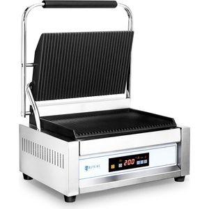 Royal Catering - Contactgrill - 2,200 W - grote plaat - gegolfd