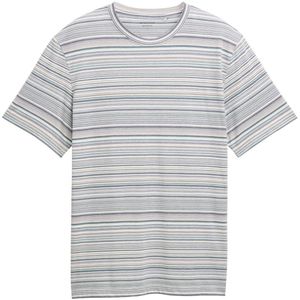 TOM TAILOR - Shirt - Gemengde Kleuren - Ronde Hals - Kwartmouw - Normale Pasvorm