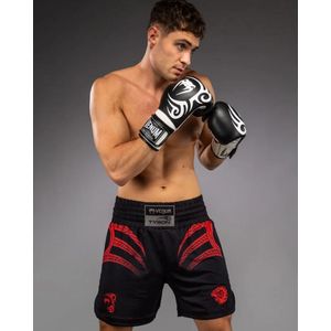 Venum x Mike Tyson Tiger Boxing Shorts Diep Zwart Intens Rood - XS