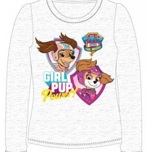 Paw Patrol Skye Kids Lang T-shirt Grijs Wit - 98-128 cm - Skye Kindermode Shirts