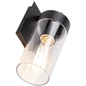 QAZQA rullo - Moderne Wandlamp voor buiten - 1 lichts - L 90 mm - Zwart - Buitenverlichting