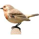 WildlifeGarden - DecoBird - Houten vogel - Roodborst