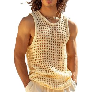 Heren Zomer Hemd Doorschijnend - Fashion - Mesh - Festival - Feest - Strand