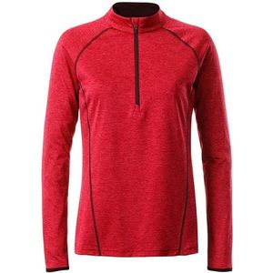 James and Nicholson Dames/dames Sport Top met lange mouwen (Rood gemêleerd)