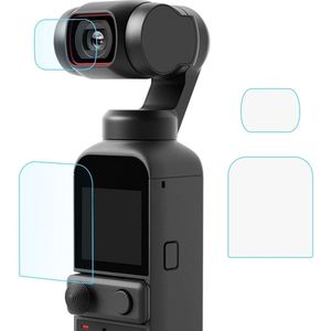 PULUZ 9H 2.5D HD gehard glazen lensbeschermer + schermfolie voor DJI OSMO Pocket 2