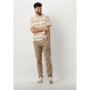 Anerkjendt Akkikki S/s Stripe Tee Polo's & T-shirts Heren - Polo shirt - Beige - Maat L