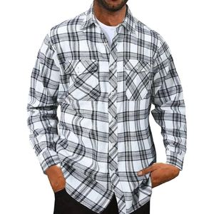 Geruite Overhemden voor Heren van Katoen - Casual Flanellen Shirts voor Herfst en Winter