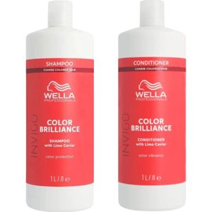 Wella - Color Brilliance Shampoo & Conditioner Coarse Liter Set - 2x1000ml