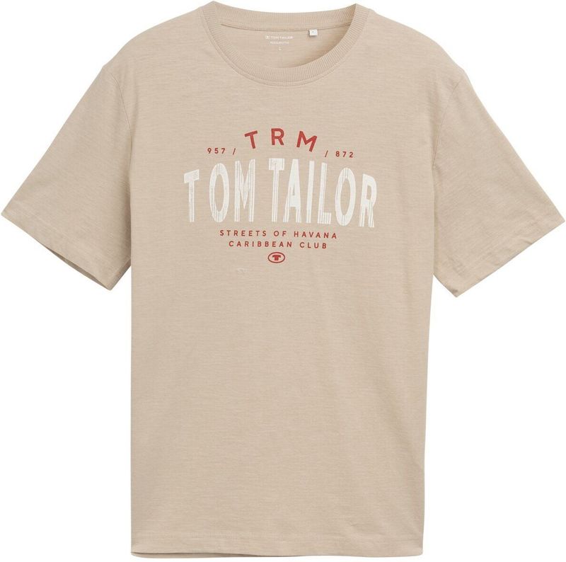 TOM TAILOR T-shirt voor heren, 11032 - Cashew Beige, XL