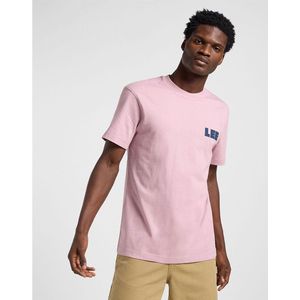 Lee - Workwear - T-shirt - Soft Mauve - Korte Mouwen - Relaxte Pasvorm