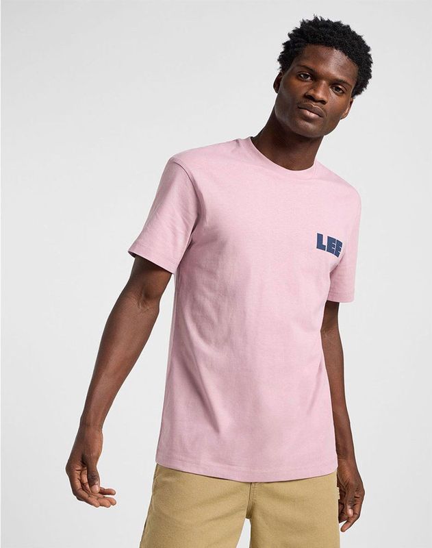 Lee - Workwear - T-shirt - Soft Mauve - Korte Mouwen - Relaxte Pasvorm