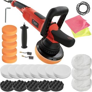 tectake - Excentrische polijstmachine K7250- 25 delig - zwart / rood-403392