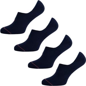Undiemeister Sokken Heren - Footies - 4-pack - Storm Cloud (Blauw) - Zijdezacht - Mellowood Tencel - Extra Stevig - Sokken - Handgemaakt - Anti-transpirant - Maat 43-46