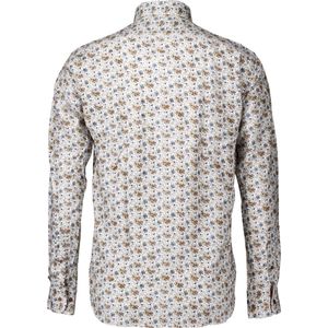 Giordano - Lange mouw overhemd - Heren - M - Wit - Katoen - 427040