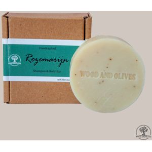 Wood and Olives - Rozemarijn Shampoo & Body Bar - 100 g