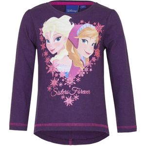 Disney Frozen Shirt - Lange Mouw - Paars - Maat 110 - 5 jaar/108 cm