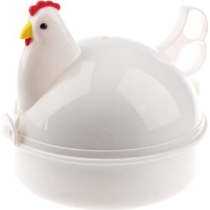 MikaMax Magnetron Eierkoker - Microwave Egg Boiler - Eenvoudig Klaar te Maken - Binnen 10 min Klaar - Ruimte voor 4 Stuks